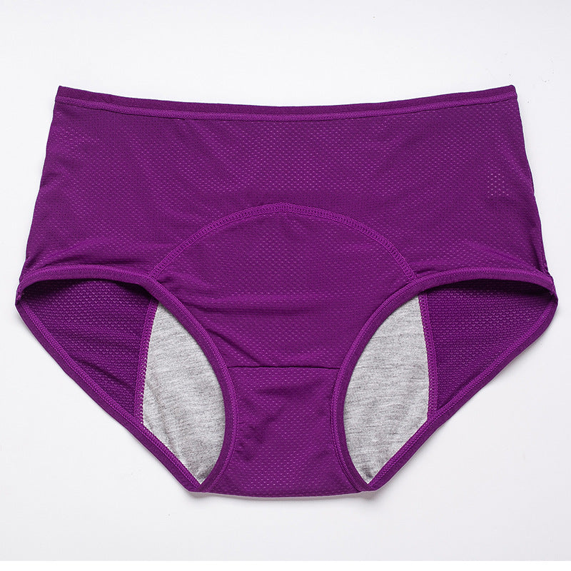 Period Underwear Women Leak Proof High Waist Briefs, Mesh Breathable, Absorbent
