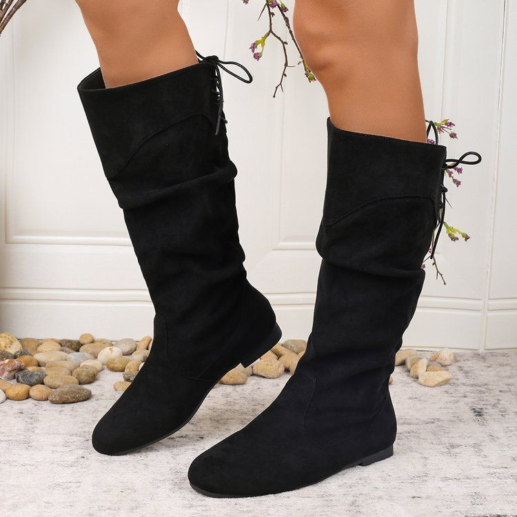 Maeve Women's Knee-High Slouch Boots - Faux-Suede, Flat