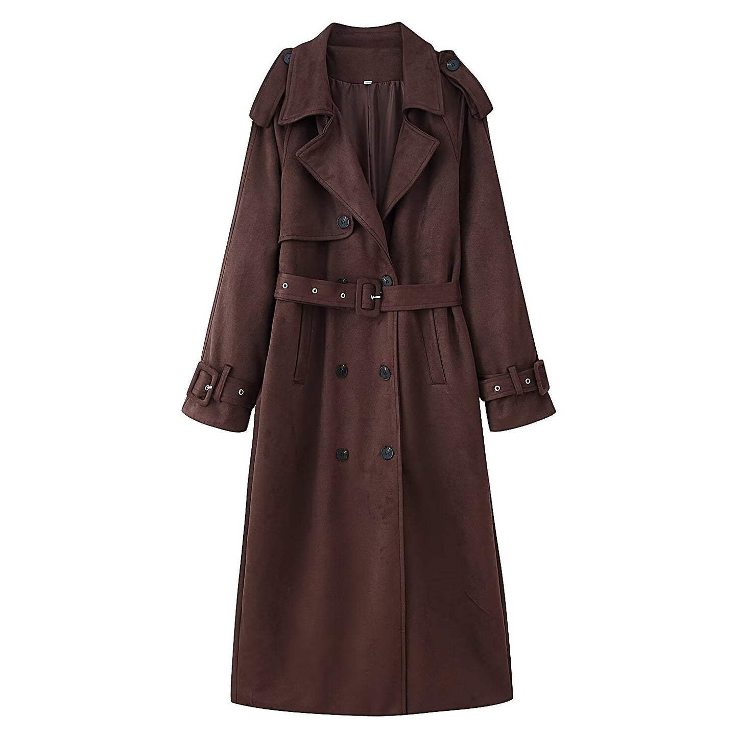 Maeve Women's Trench Coat - Belted Double-Breasted Short