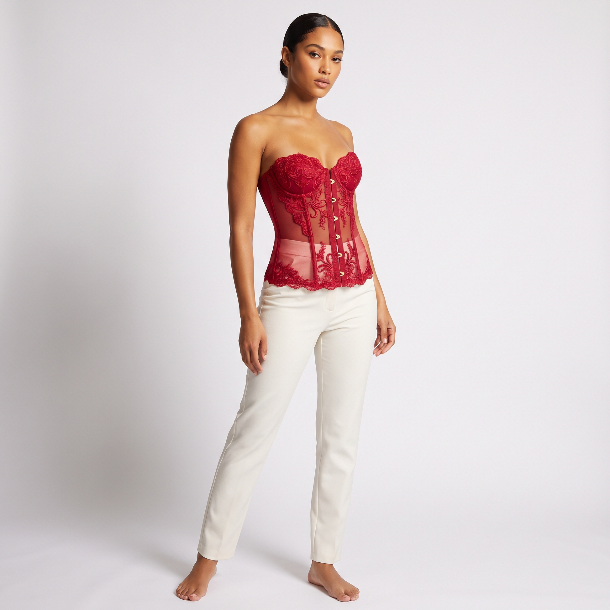 Womens Corset Top - Red