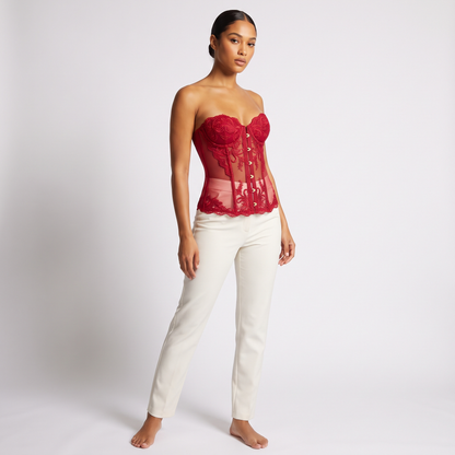 Womens Corset Top - Red
