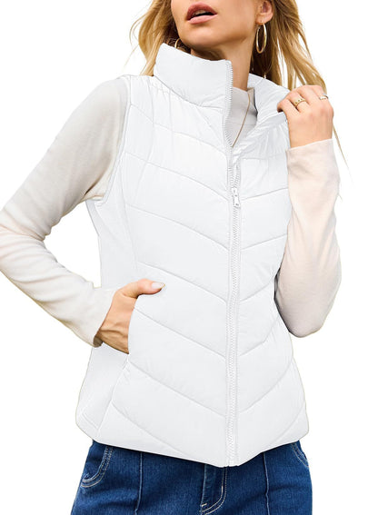 Maeve Women's Coat - Zip-Up High-Neck Cotton