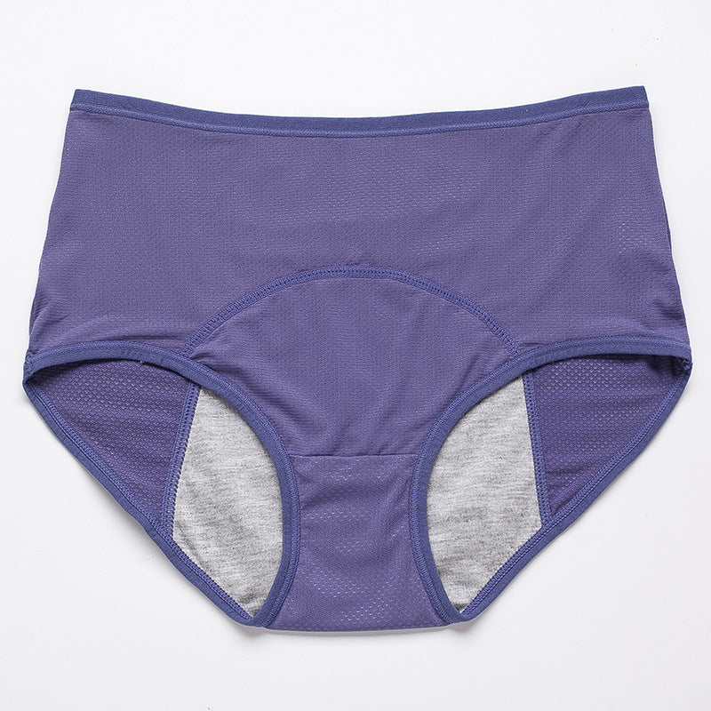Period Underwear Women Leak Proof High Waist Briefs, Mesh Breathable, Absorbent