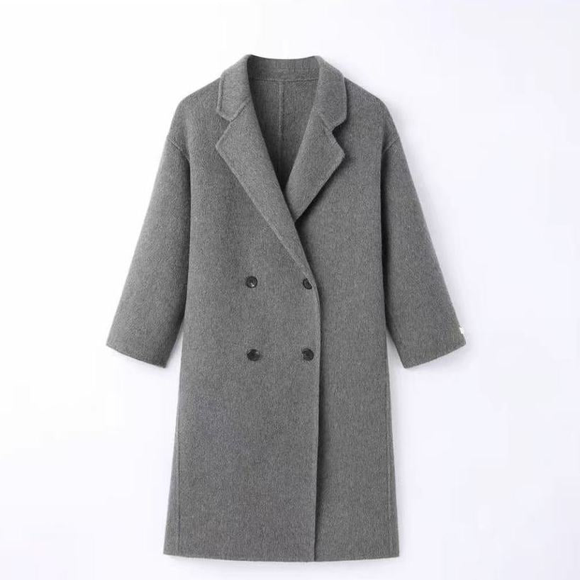 Maeve Women's Wool Coat - Double-Breasted Autumn-Weight