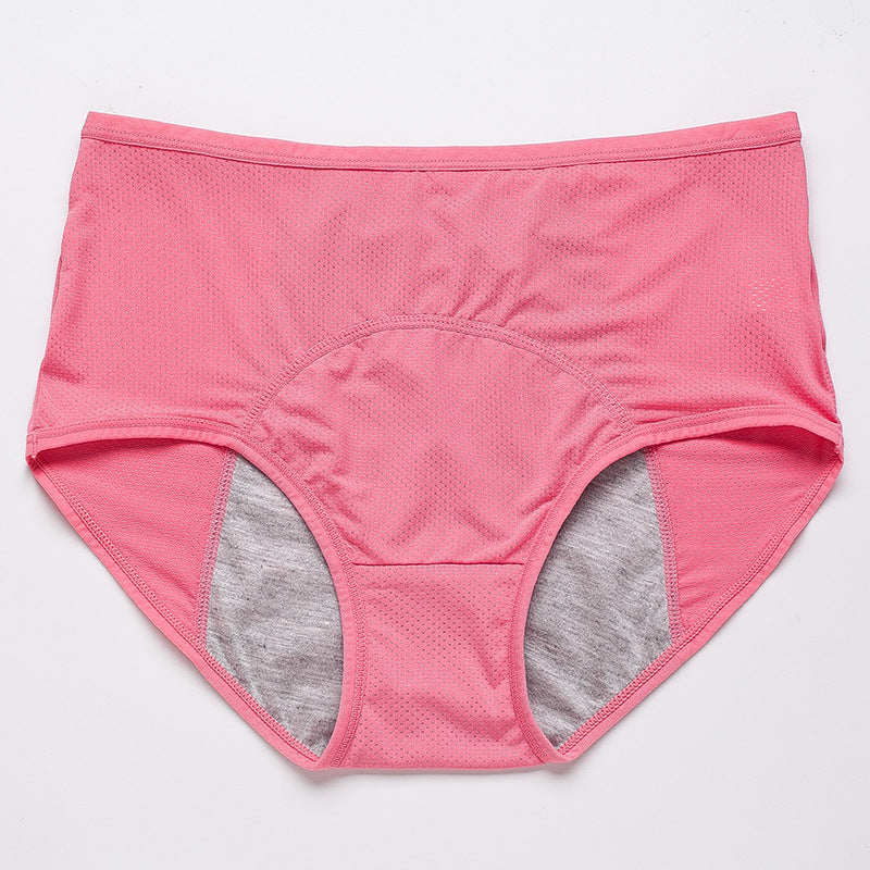 Period Underwear Women Leak Proof High Waist Briefs, Mesh Breathable, Absorbent
