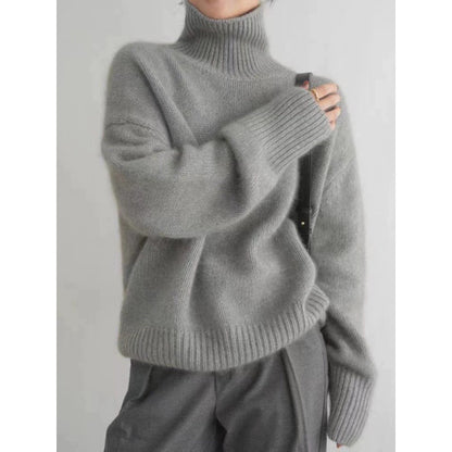 Maeve Women's Roll-Neck Jumper - Wool-Blend Knitted Long-Sleeve