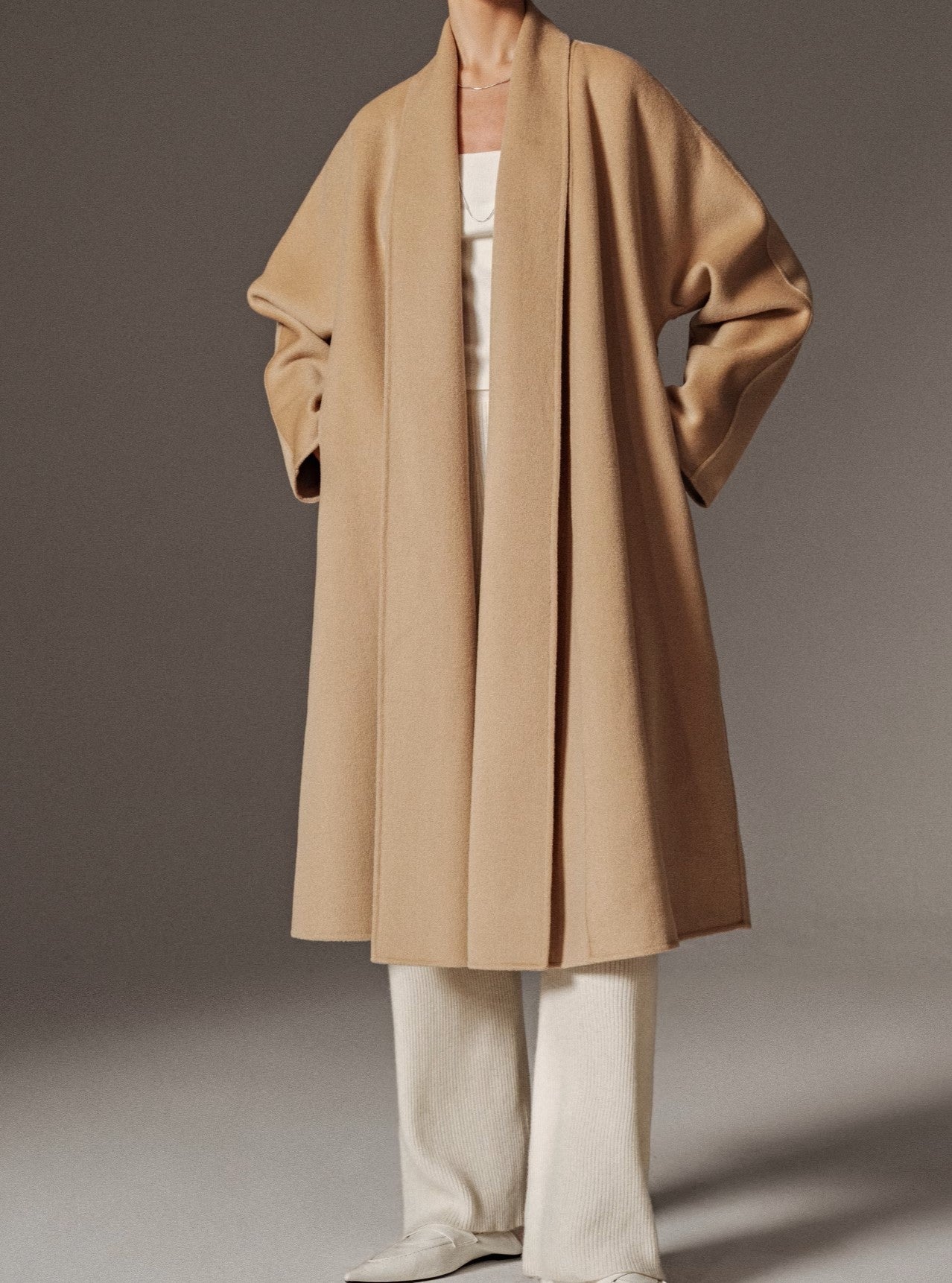 Maeve Women's Wool Coat - Lapel Autumn-Weight