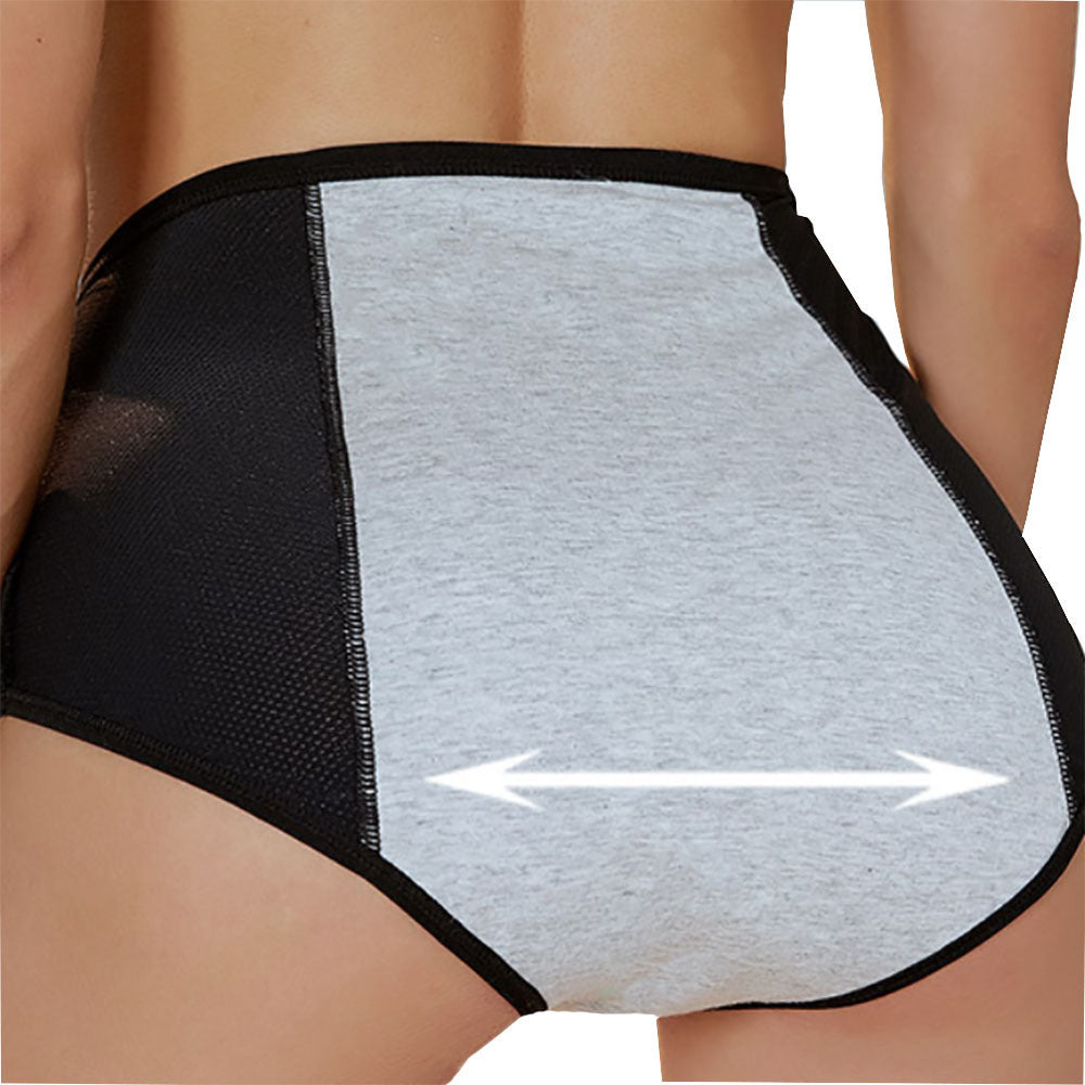 Period Underwear Women Leak Proof High Waist Briefs, Breathable Cotton, Absorbent