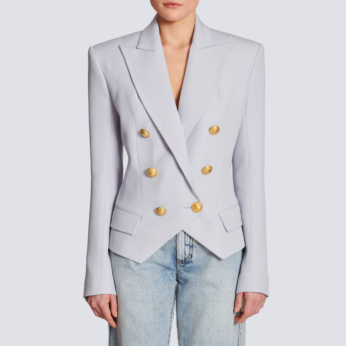 Maeve Women's Blazer - Tailored Double-Breasted Long-Sleeve Autumn-Weight