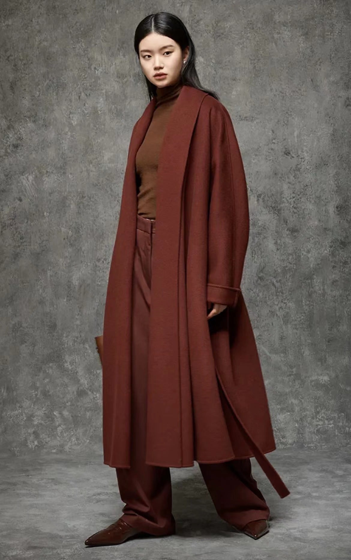 Maeve Women's Wool Coat - Lapel Autumn-Weight