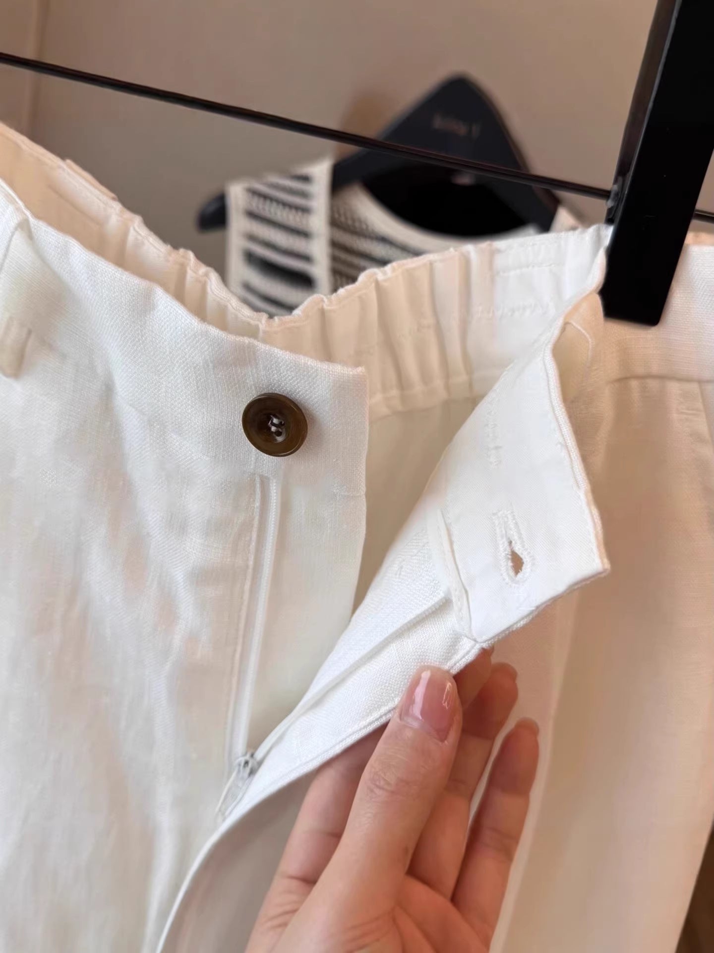 Women's Linen Shorts Wide Leg, High Waist, Belted, Tailored