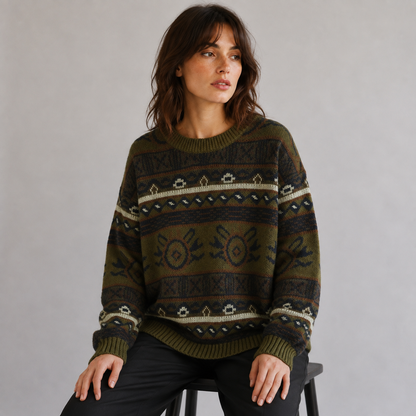 Maeve Women's Knitted Jumper - Acrylic-Knit Relaxed-Fit
