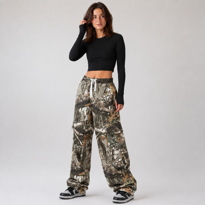 Maeve Women's Wide-Leg Trousers - Vintage Streetwear Loose-Fit
