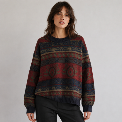 Maeve Women's Knitted Jumper - Acrylic-Knit Relaxed-Fit
