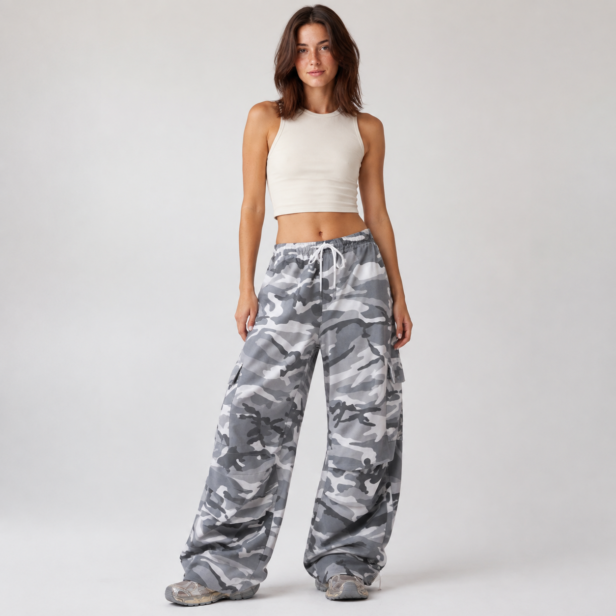 Maeve Women's Wide-Leg Trousers - Vintage Streetwear Loose-Fit