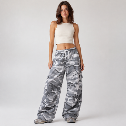 Maeve Women's Wide-Leg Trousers - Vintage Streetwear Loose-Fit
