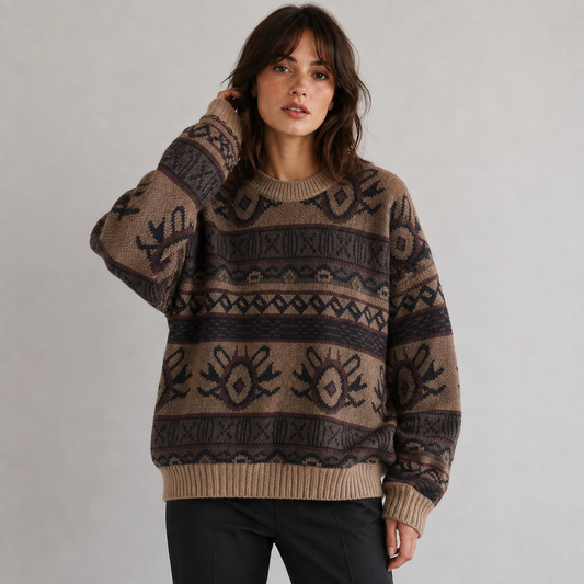Maeve Women's Knitted Jumper - Acrylic-Knit Relaxed-Fit