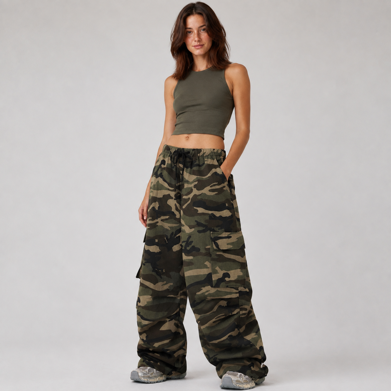 Maeve Women's Wide-Leg Trousers - Vintage Streetwear Loose-Fit