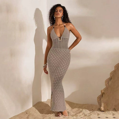 Maeve Women's Knitted Jumper - Backless Cotton