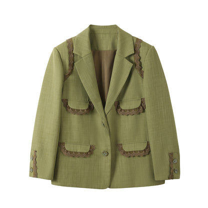 Maeve Women's Blazer - Tailored Oversized Vintage Long-Sleeve Relaxed-Fit