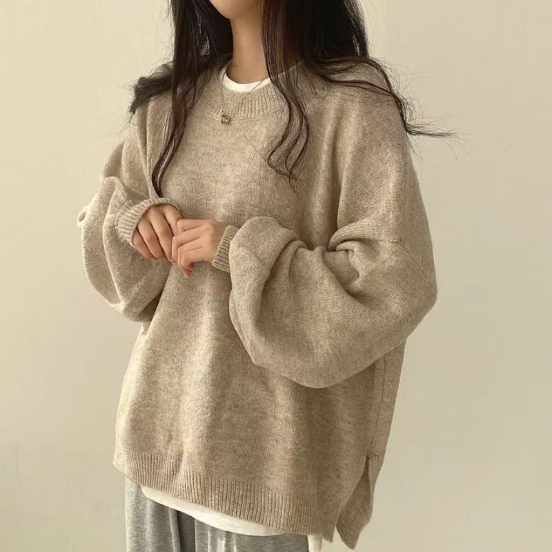 Maeve Women's Oversized Jumper - Longline Wool-Blend Knitted Relaxed-Fit