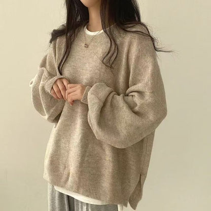 Maeve Women's Oversized Jumper - Longline Wool-Blend Knitted Relaxed-Fit