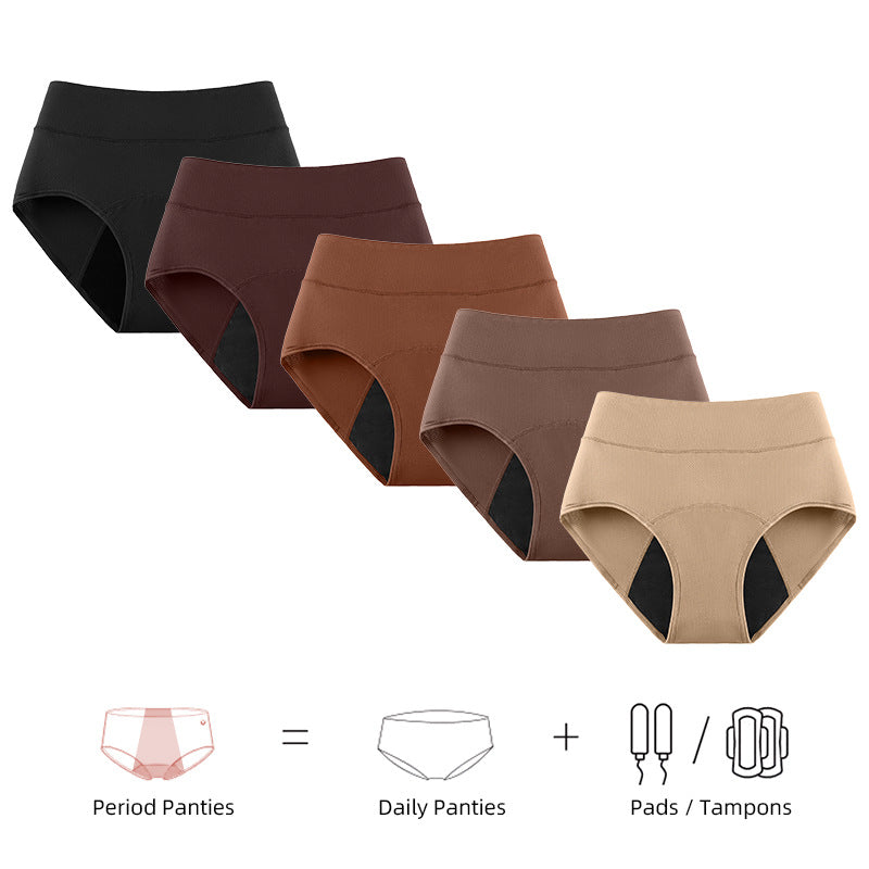 Period Underwear Women 3-Layer Leak Proof High Waist Briefs, Absorbent, Multipack