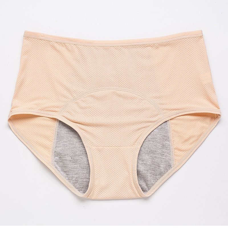 Period Underwear Women Leak Proof High Waist Briefs, Mesh Breathable, Absorbent