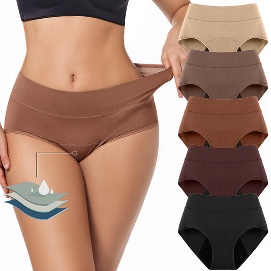 Period Underwear Women 3-Layer Leak Proof High Waist Briefs, Absorbent, Multipack