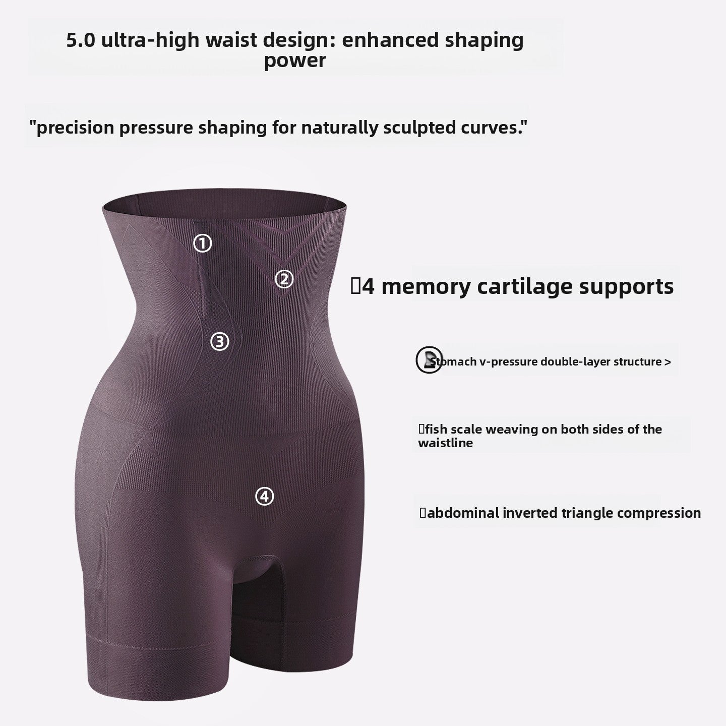Shapewear Shorts Women Seamless Tummy Control, High Waist, Smoothing