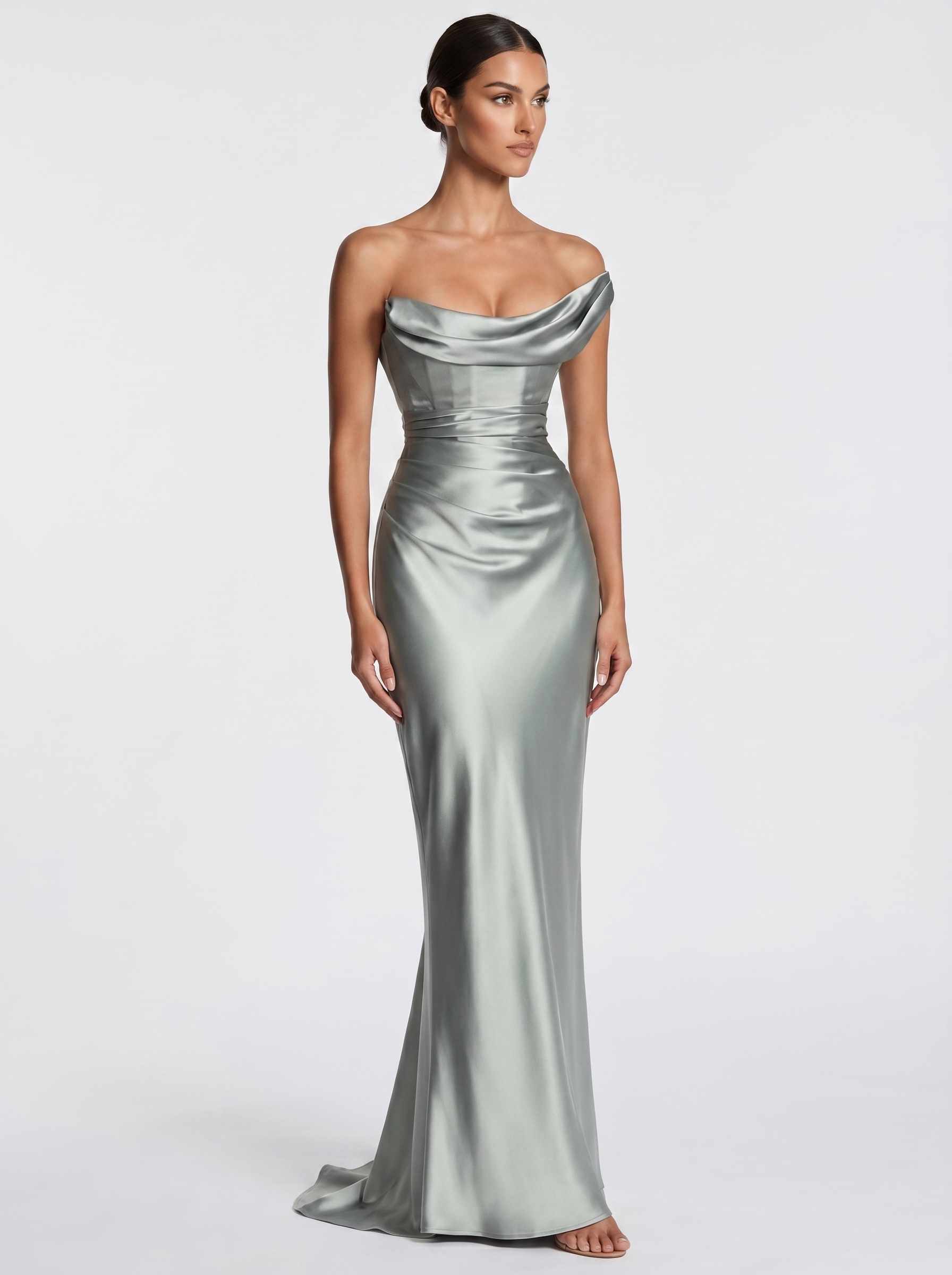 Bardot Satin Maxi Ivy Green - Hero