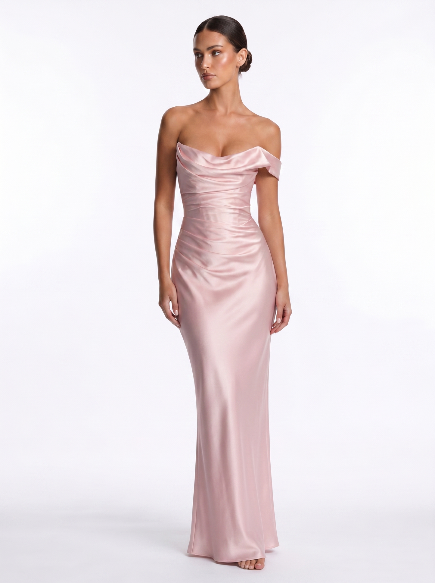 Bardot Satin Maxi Pink - Hero V2
