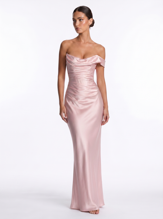 Bardot Satin Maxi Pink - Hero V2