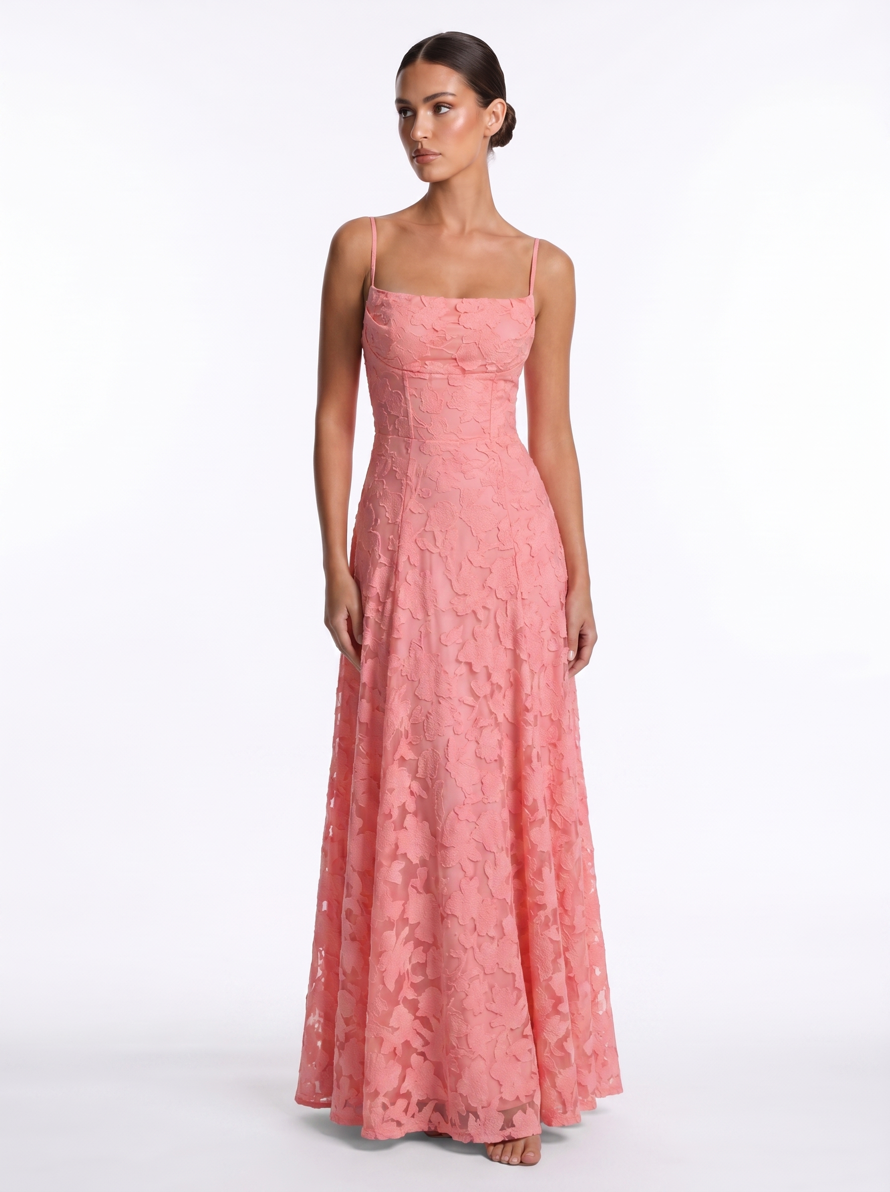 Lace Backless Maxi Rose Red - Hero