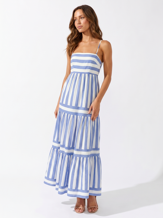 Tiered Striped Maxi Blue Chart - Hero