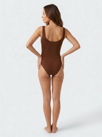 Brown Period Swimsuit - Back