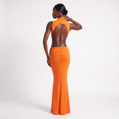 Shenxunlu dress Orange - open back