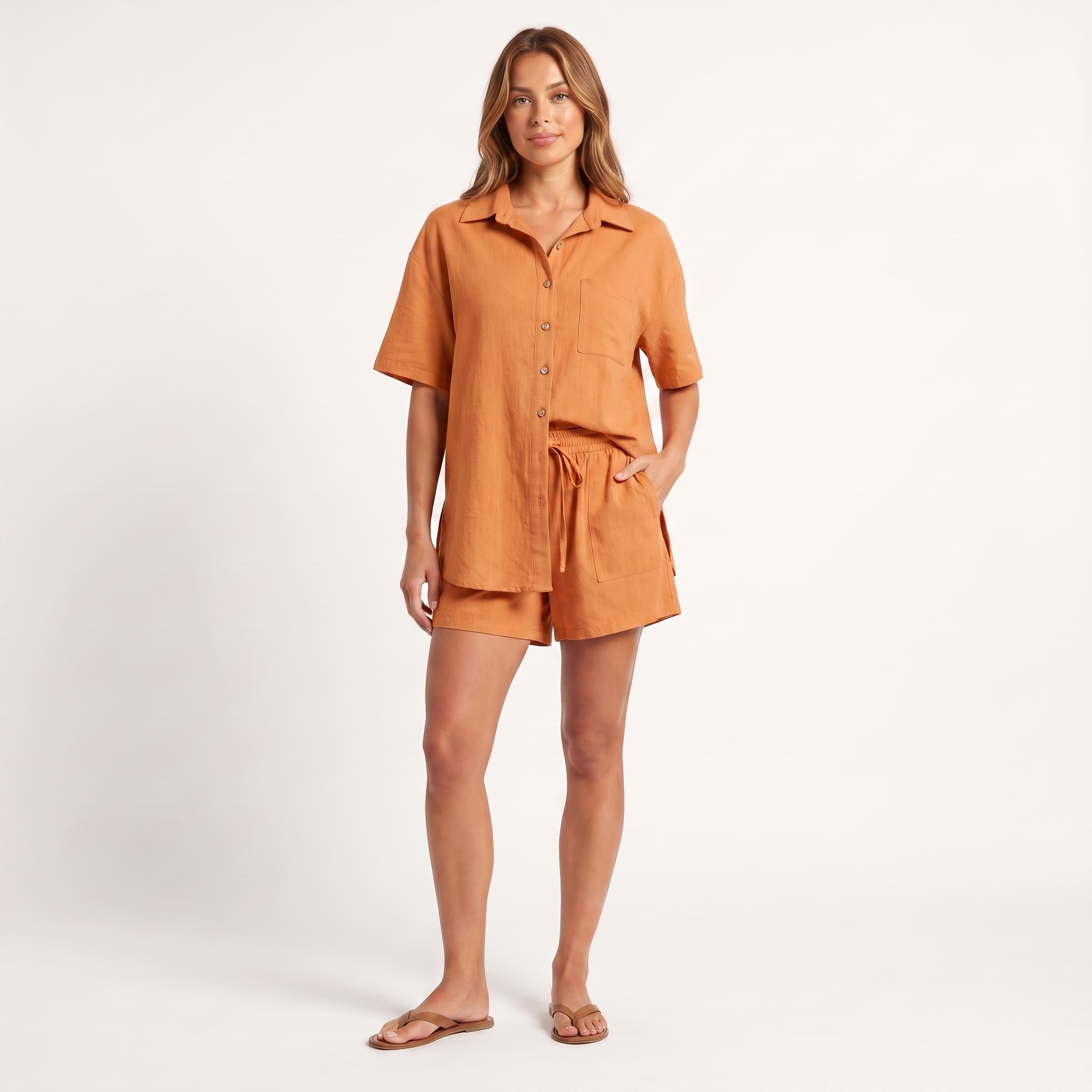 Shirt & shorts set - orange