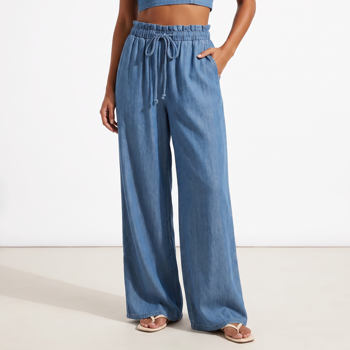 Blue set - waist down detail