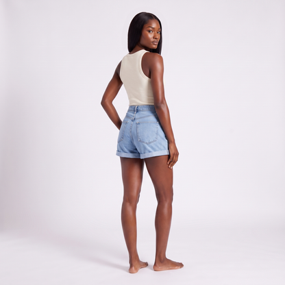 Maeve denim shorts - back view