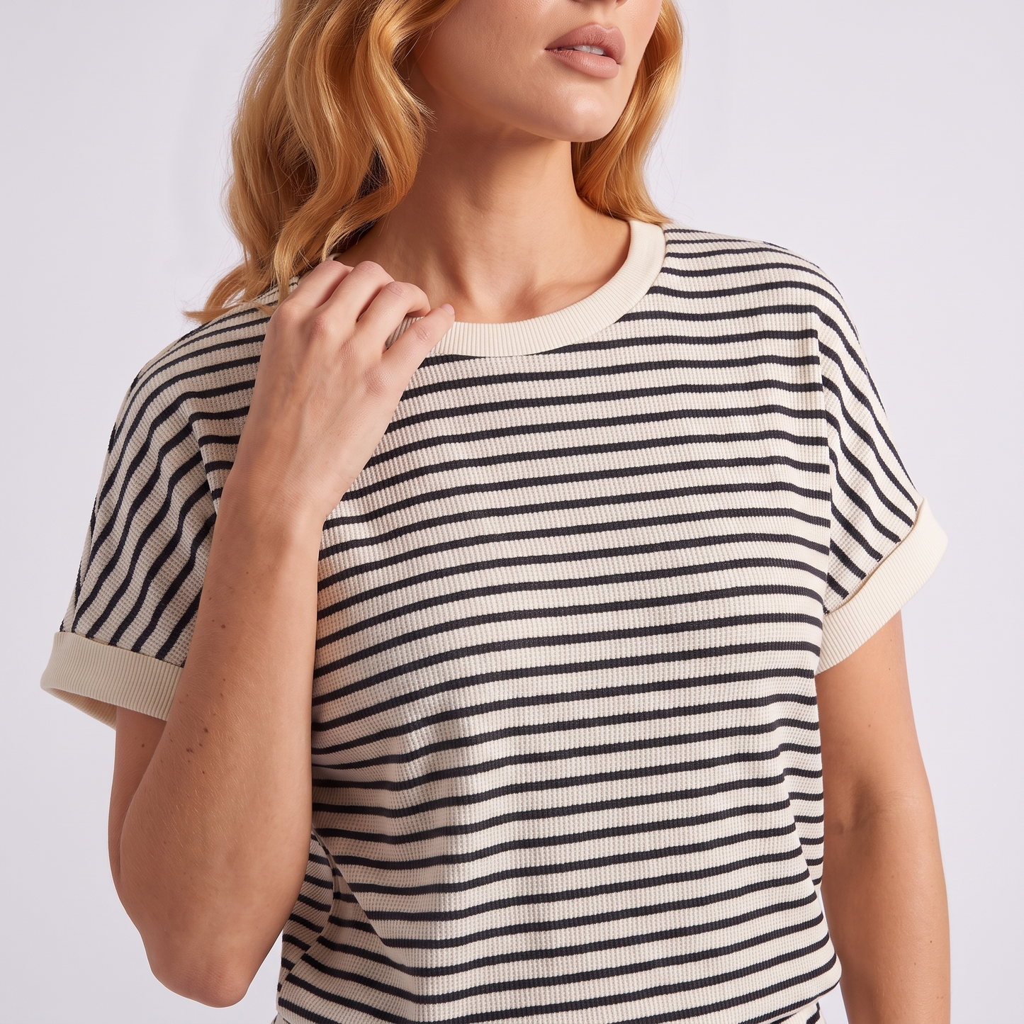 Maeve striped set top detail