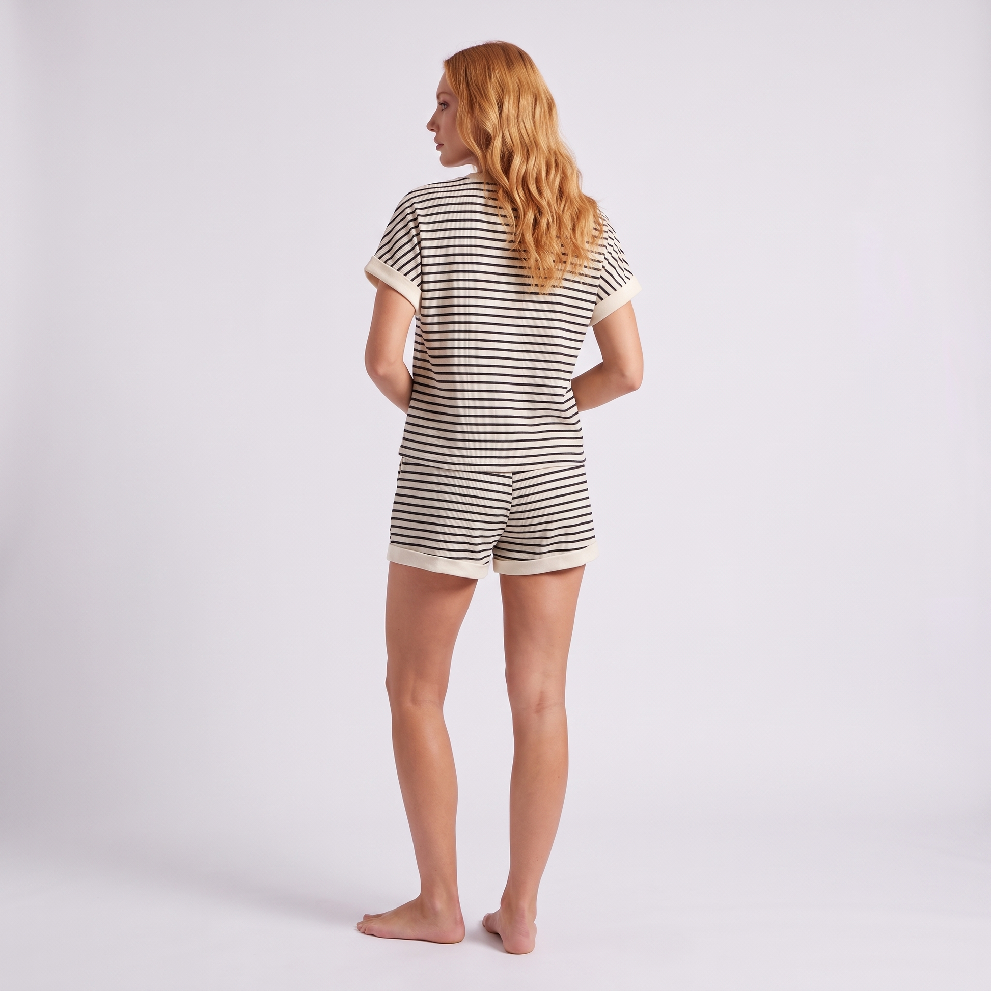 Maeve striped set back