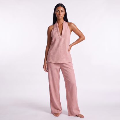 Women's Halter Neck Casual Set — pink