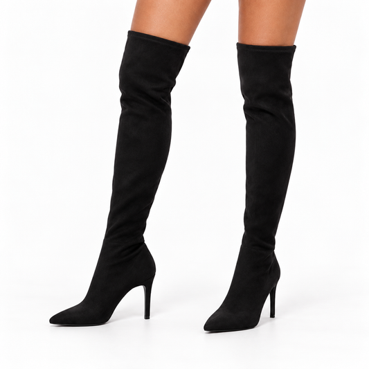 High Boots — black 7cm single lining front