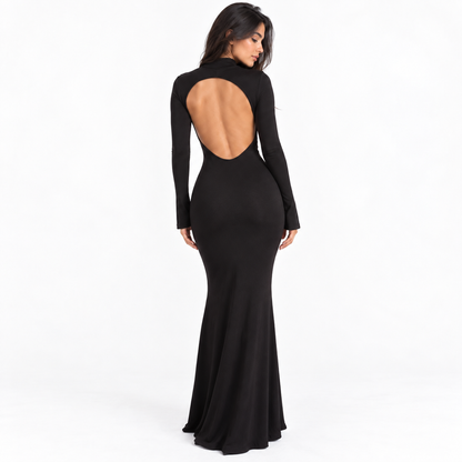 Womens Knit Dress — black k23d36258 back