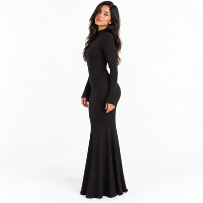 Womens Knit Dress — black k23d36258 three quarter