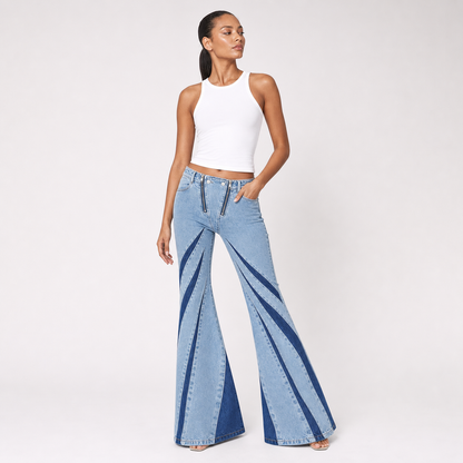 Stitching Tube Top Stretch Washed Jeans – Blue Trousers – variant hero