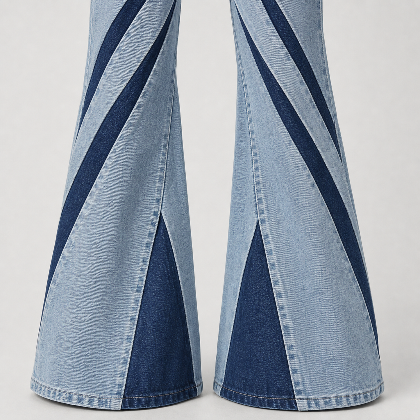 Stitching Tube Top Stretch Washed Jeans – gallery – leg detail