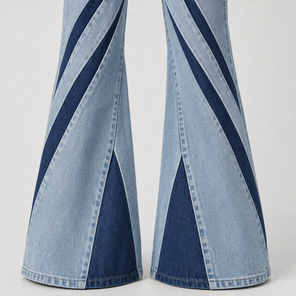 Stitching Tube Top Stretch Washed Jeans – gallery – leg detail