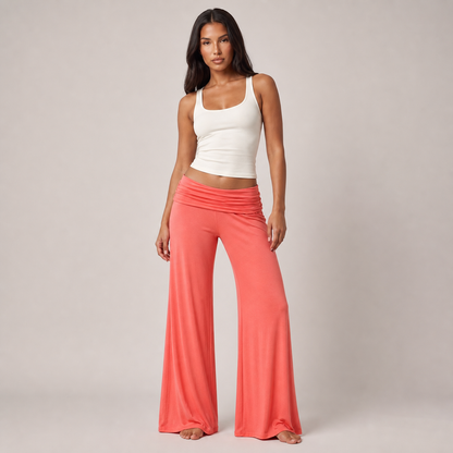 Wide-Leg Yoga Pants – Orange – hero